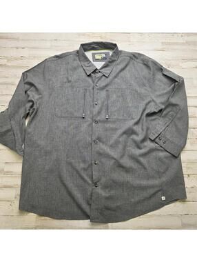 Men's 3XL Magellan Outdoors Fishing Adventure Gear MagWick Vented L/S Shirt